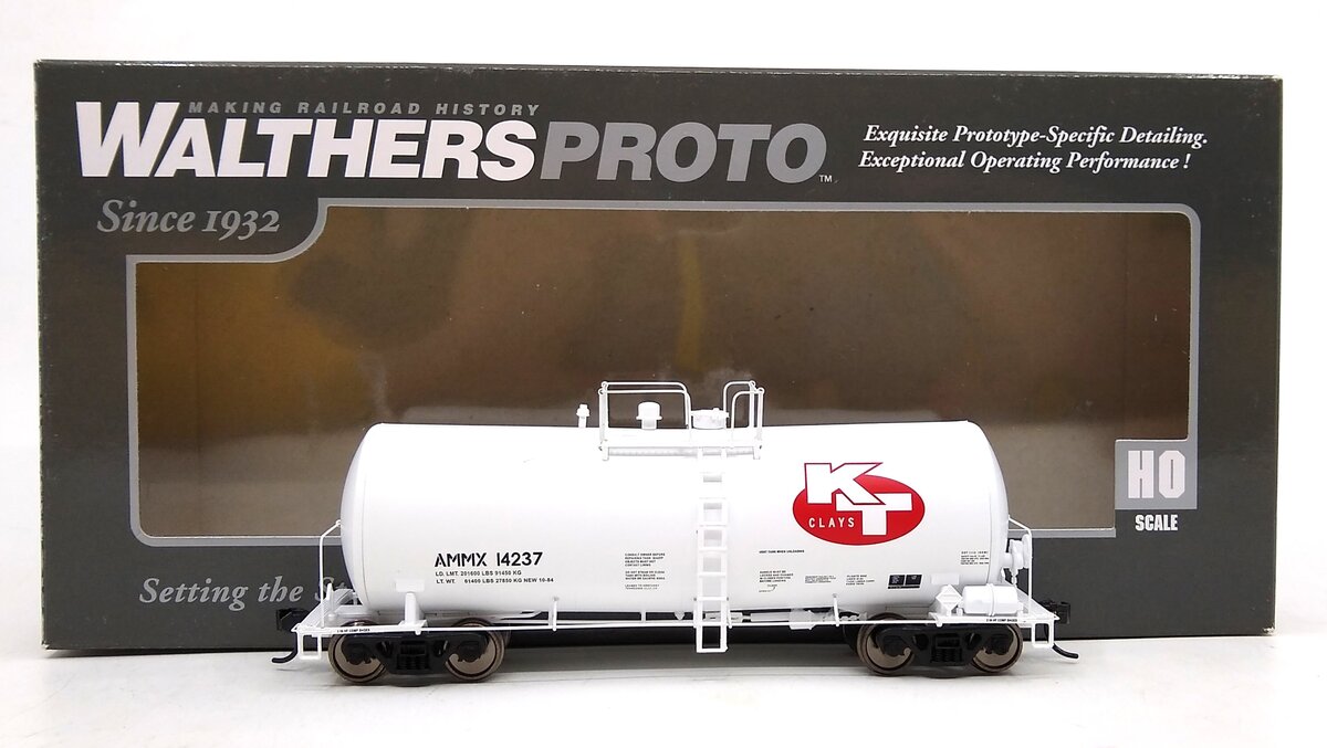 Walthers 920-100132 HO KT Clays AMMX 40' UTLX Funnel-Flow Tank Car #14237
