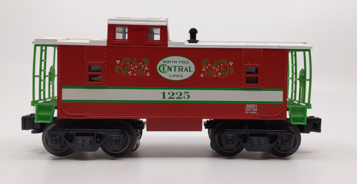 Lionel 6-36551 O Gauge Illuminated Christmas Cabooose #1225 LN/Box
