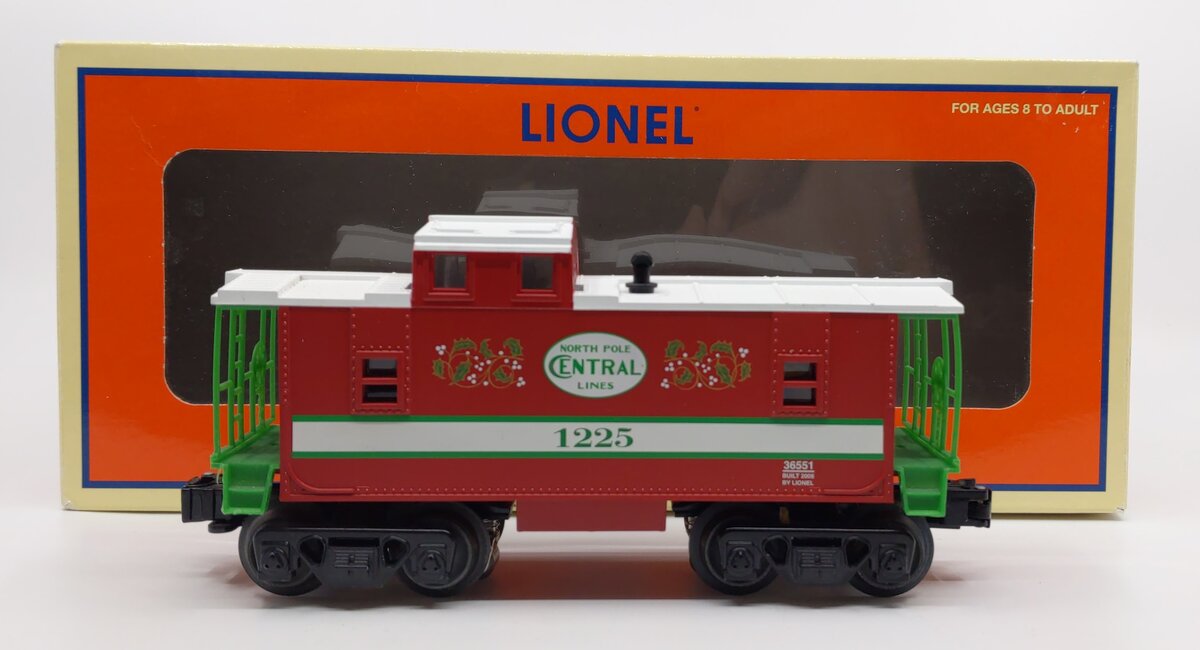 Lionel 6-36551 O Gauge Illuminated Christmas Cabooose #1225 LN/Box