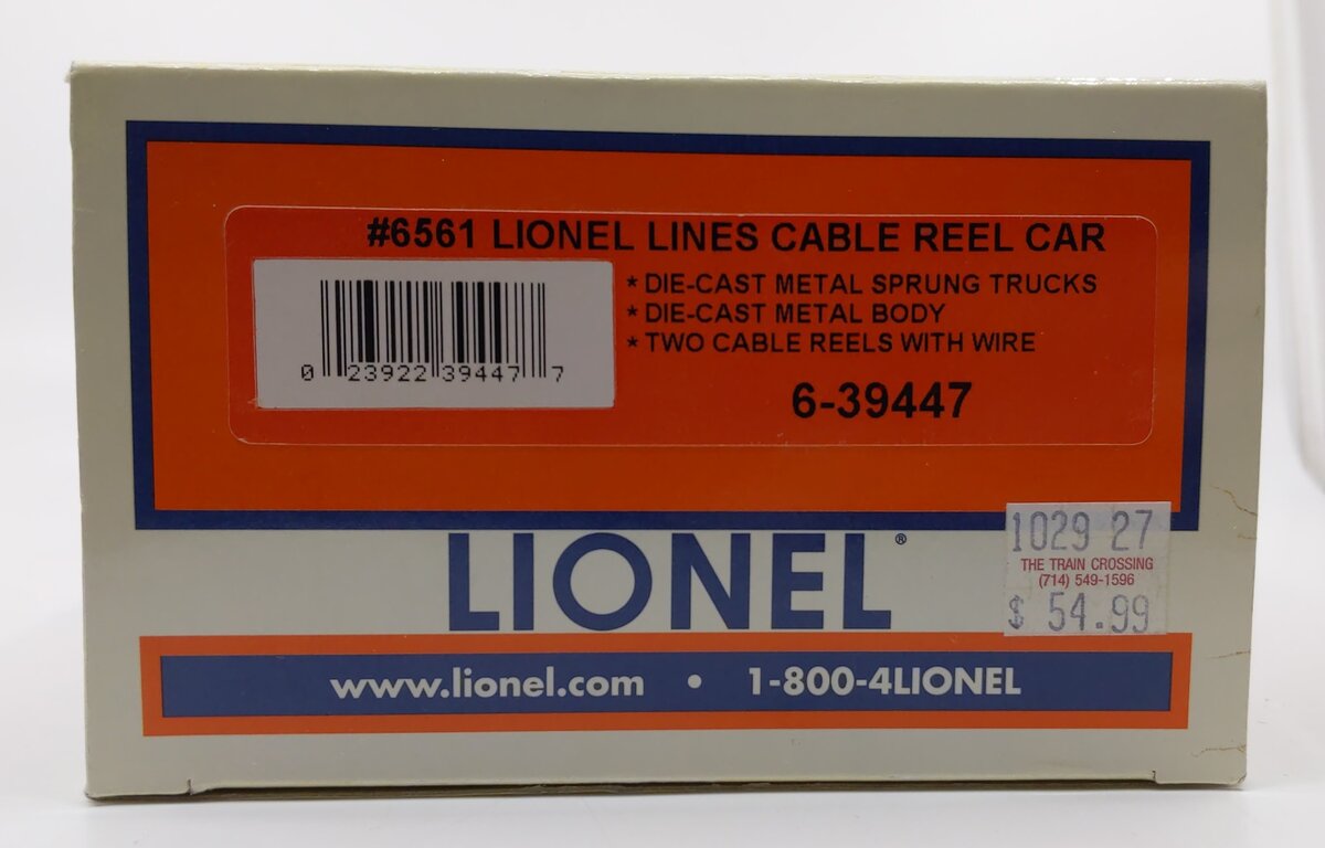 Lionel 6-39447 O Lionel Lines Cable Car #6561 LN/Box