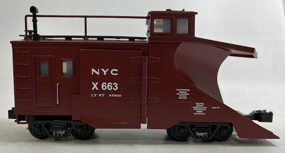 MTH 20-98219 O Gauge New York Central Snow Plow #X663 LN/Box