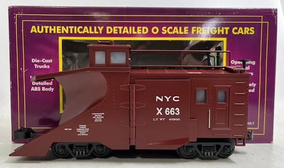 MTH 20-98219 O Gauge New York Central Snow Plow #X663 LN/Box