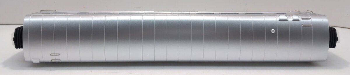 MTH 30-67877 O CB&Q Silver Halter 60' SL Fluted-Side ABS Passenger Coach 3-Rail