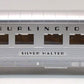 MTH 30-67877 O CB&Q Silver Halter 60' SL Fluted-Side ABS Passenger Coach 3-Rail