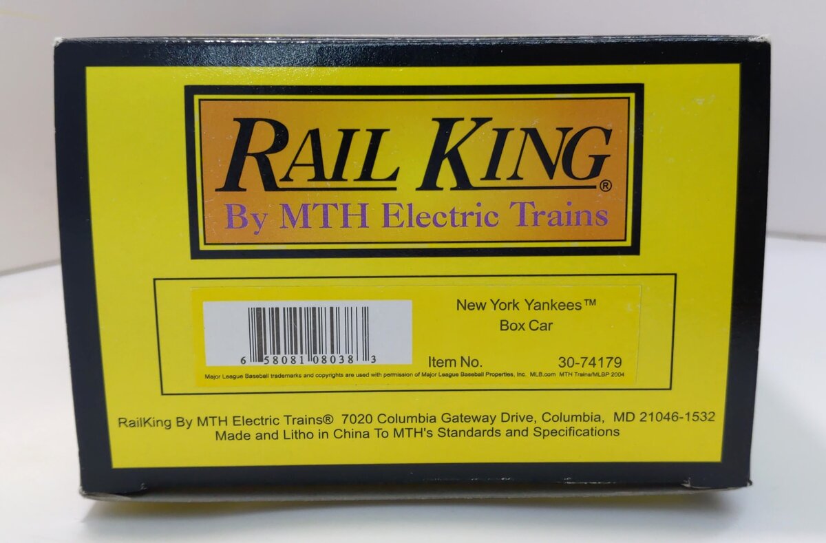 MTH 30-74179 O Scale New York Yankees Boxcar LN/Box
