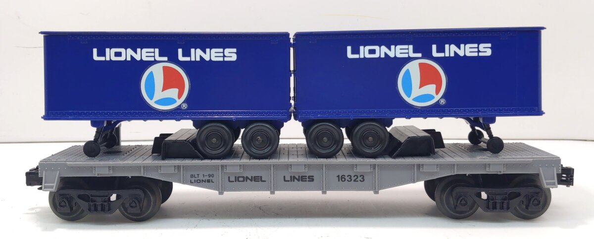 Lionel 6-16323 O Gauge Lionel Lines Flatcar w/ Trailers LN/Box