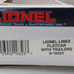 Lionel 6-16323 O Gauge Lionel Lines Flatcar w/ Trailers LN/Box