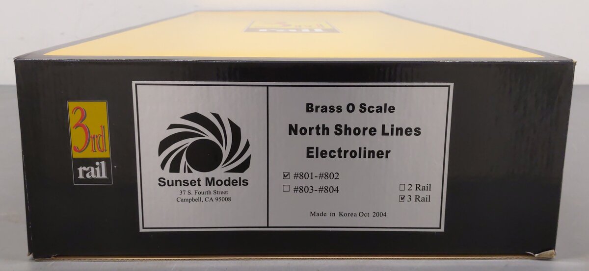 3rd Rail BRASS O Scale North Shore Lines Electroliner #801-802 (3Rail) EX/Box