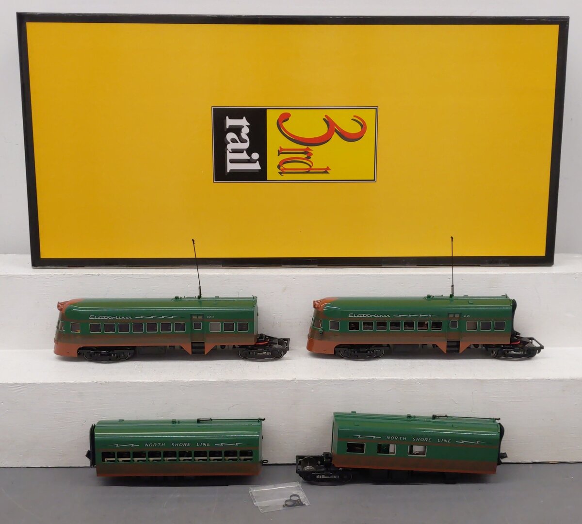 3rd Rail BRASS O Scale North Shore Lines Electroliner #801-802 (3Rail) EX/Box