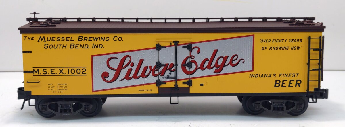 Atlas 6734-2 O Gauge Silver Edge Beer Reefer Car #1002 (3 Rail) LN/Box