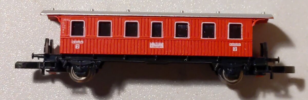 Marklin 8701 Z Scale K.W.ST.E. Red Local Coach Car