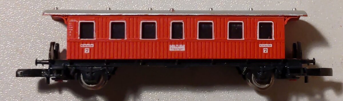 Marklin 8701 Z Scale K.W.ST.E. Red Local Coach Car