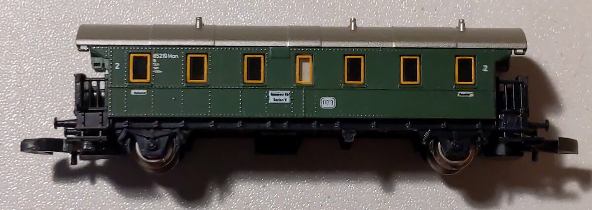 Marklin 8751 Z German Federal Railroad DB Type Bi 29, 2nd Class Coach Car