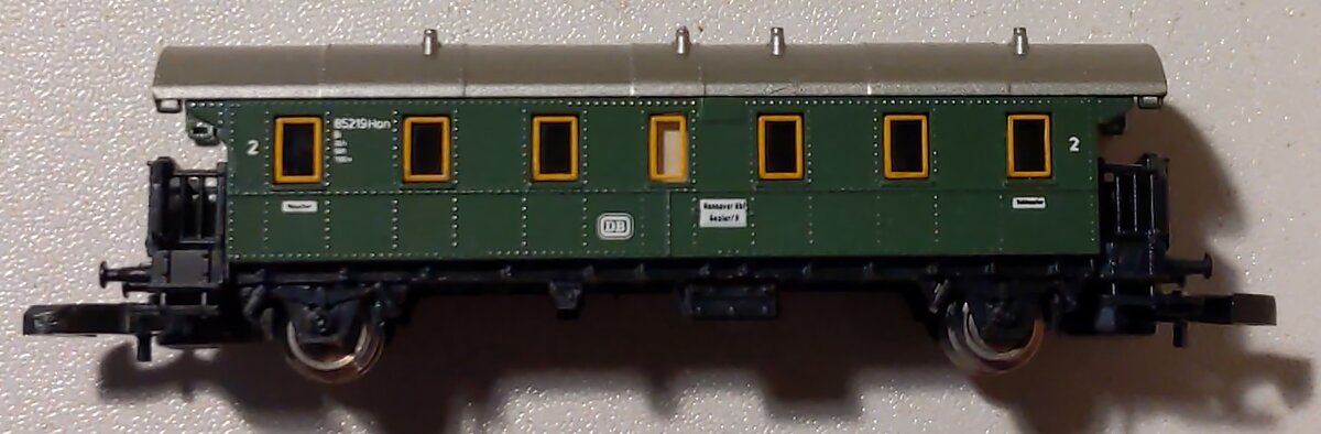Marklin 8751 Z German Federal Railroad DB Type Bi 29, 2nd Class Coach Car