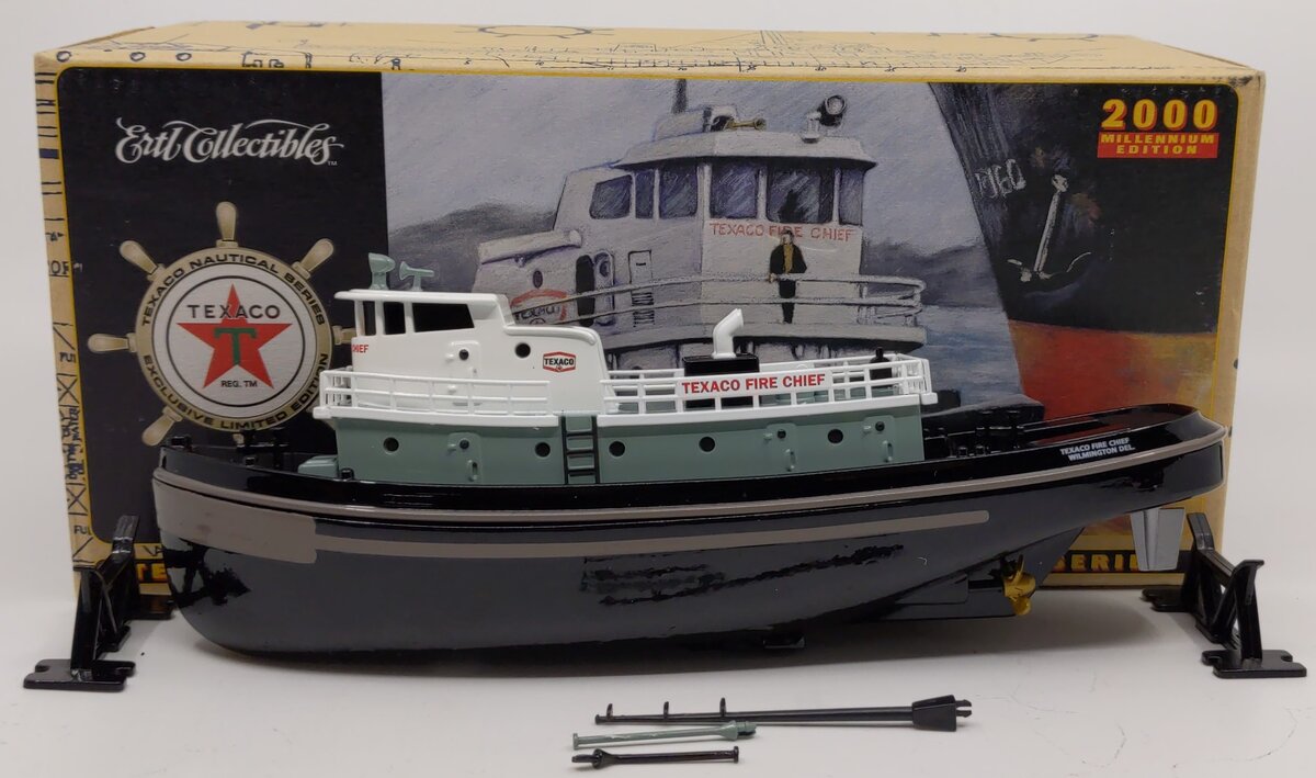 Ertl 19800 Texaco Die-Cast Fire Chief Tugboat Coin Bank