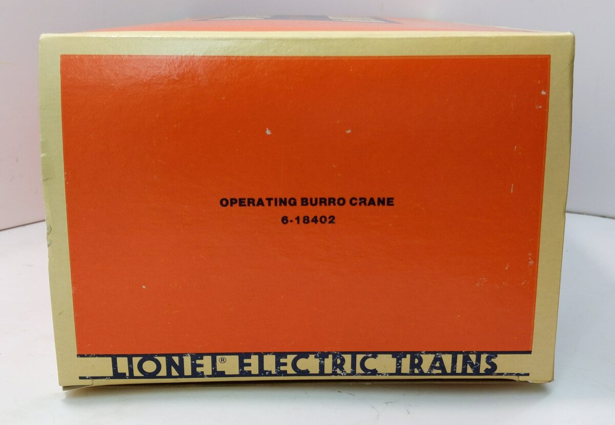 Lionel 6-18402 O Gauge Lionel Lines Operating Burro Crane #18402 LN/Box