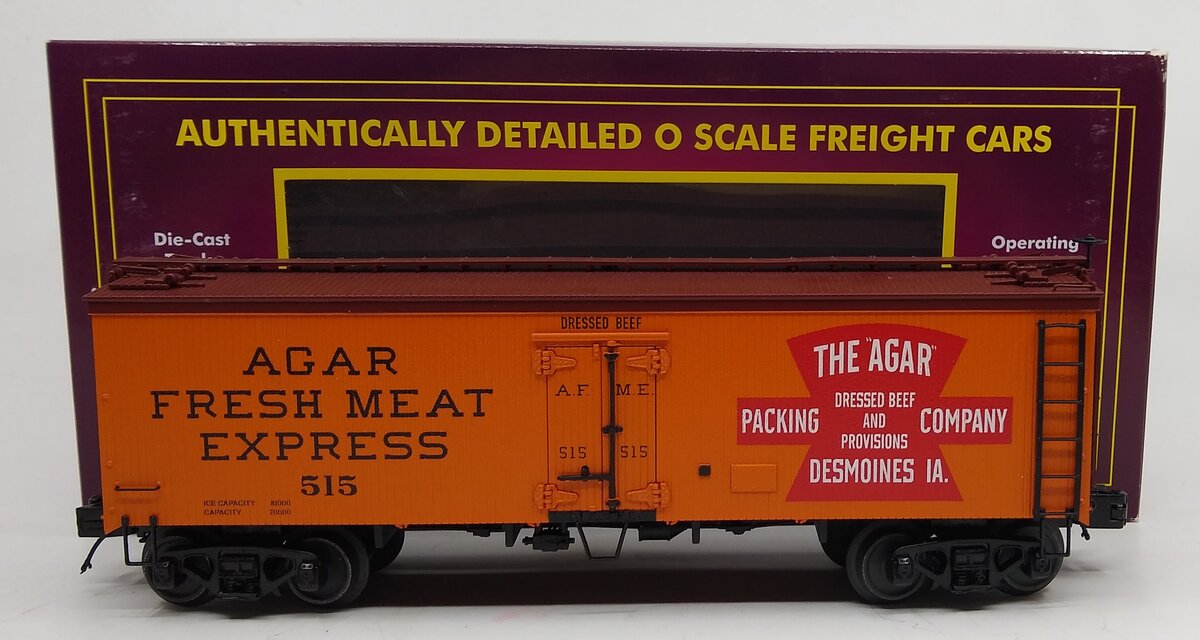MTH 20-94486 O Gauge Agar Packing Premier 36' Woodside Reefer #515