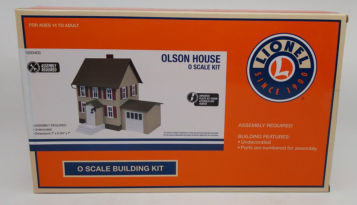 Lionel 1930400 O Olson House Building Kit
