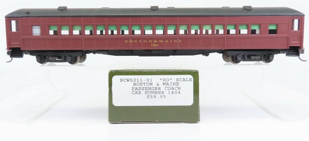 The Bethlehem Car Works BCW5211-01 HO Boston & Maine Coach Passenger Car #1404 LN/Box