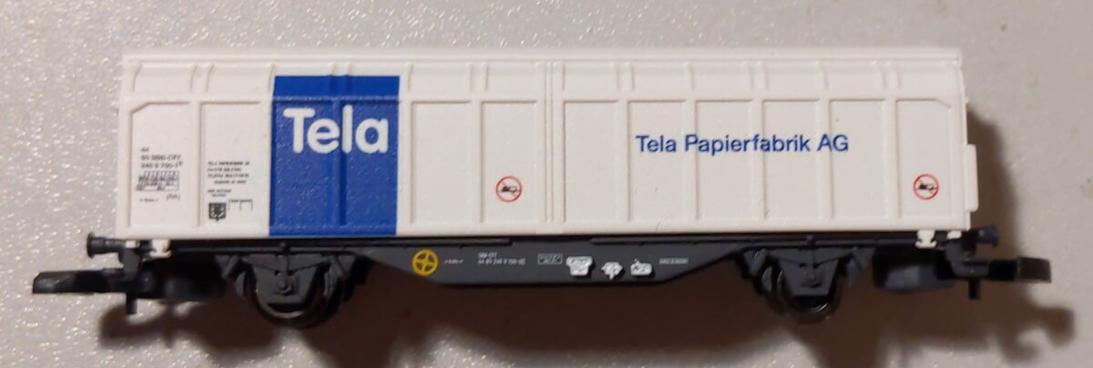 Marklin 82384 Z Swiss Federal Railway Type Hbbins Sliding Wall Boxcar