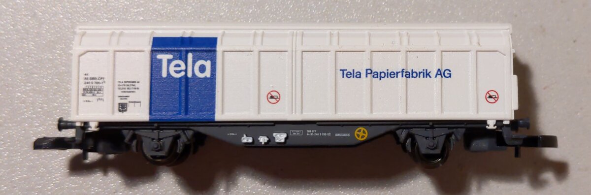 Marklin 82384 Z Swiss Federal Railway Type Hbbins Sliding Wall Boxcar
