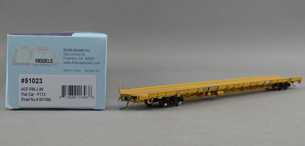 BLMA Models 51023 HO PTTX ACF F89-J Flat Car #601384