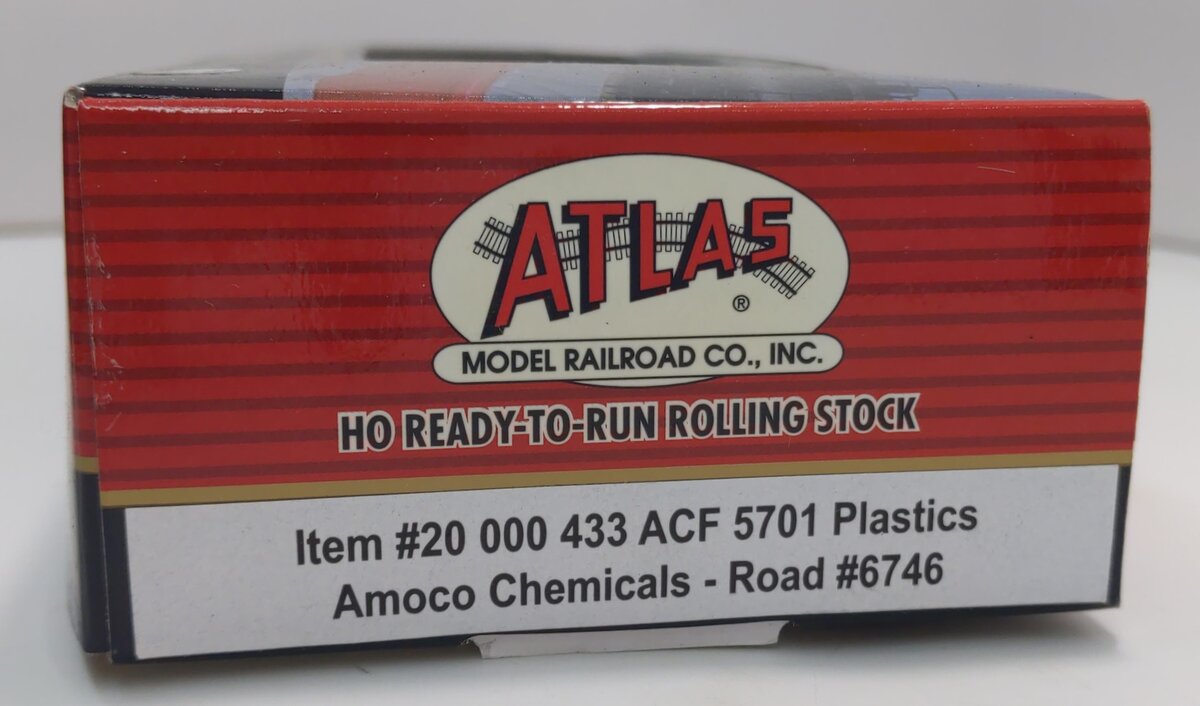 Atlas 20000433 HO Scale Amoco Chemicals ACF Plastics Hopper Car #6746