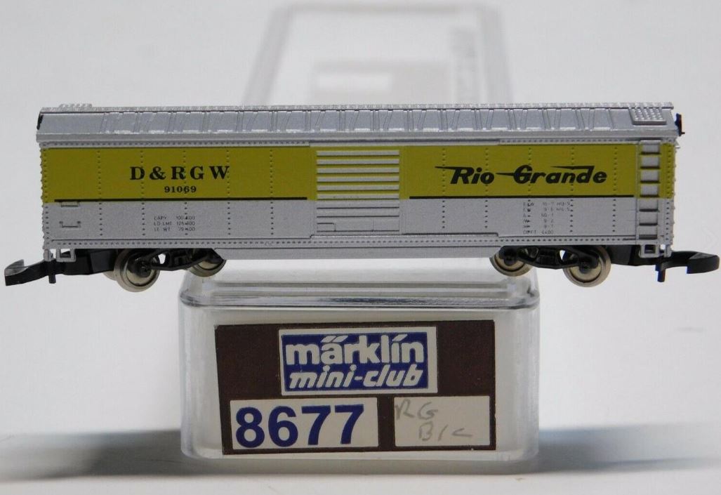 Marklin 8677 Z Scale Denver and Rio Grande Western 50' Boxcar #91069 LN/Box