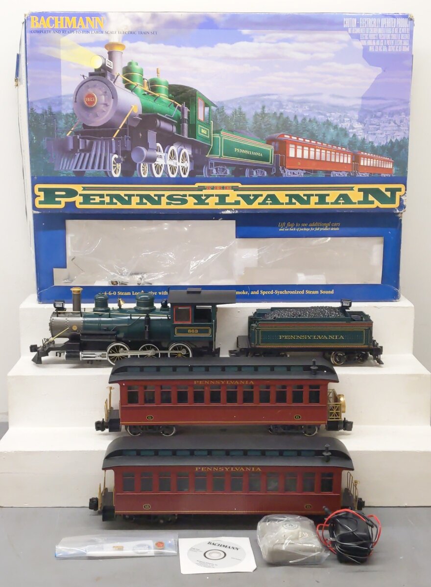 Bachmann 90082 Pennsylvanian G Gauge Steam Starter Train Set EX/Box