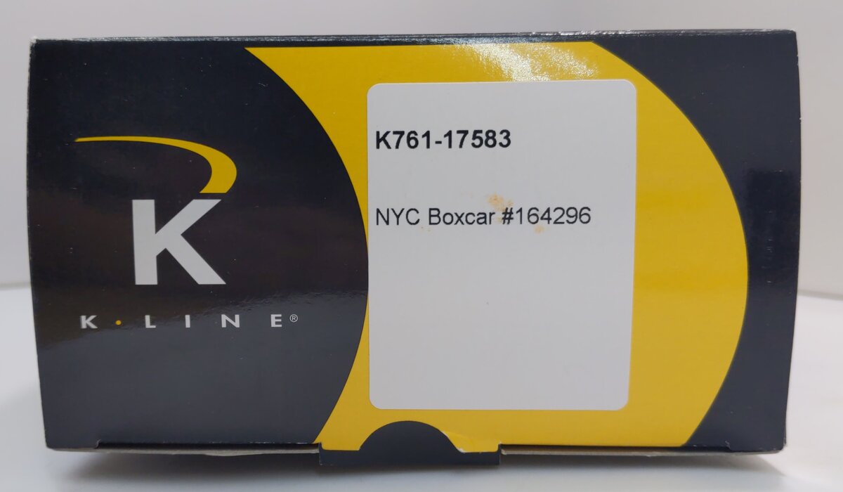 K-Line K761-17583 O Gauge NYC Boxcar #164296 LN/Box