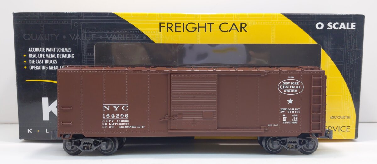 K-Line K761-17583 O Gauge NYC Boxcar #164296 LN/Box
