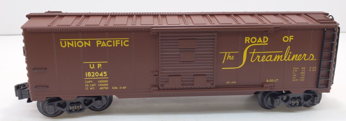K-Line K641-21153 O UP Road of the Streamliners Boxcar #182045 LN/Box