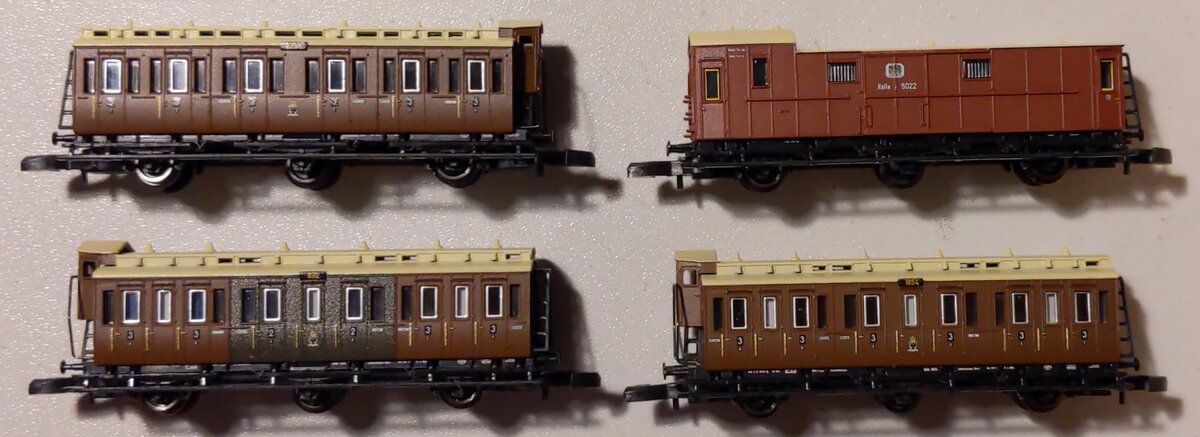 Marklin 87041 Z Scale KPEV Passenger Car Set (Set of 4)