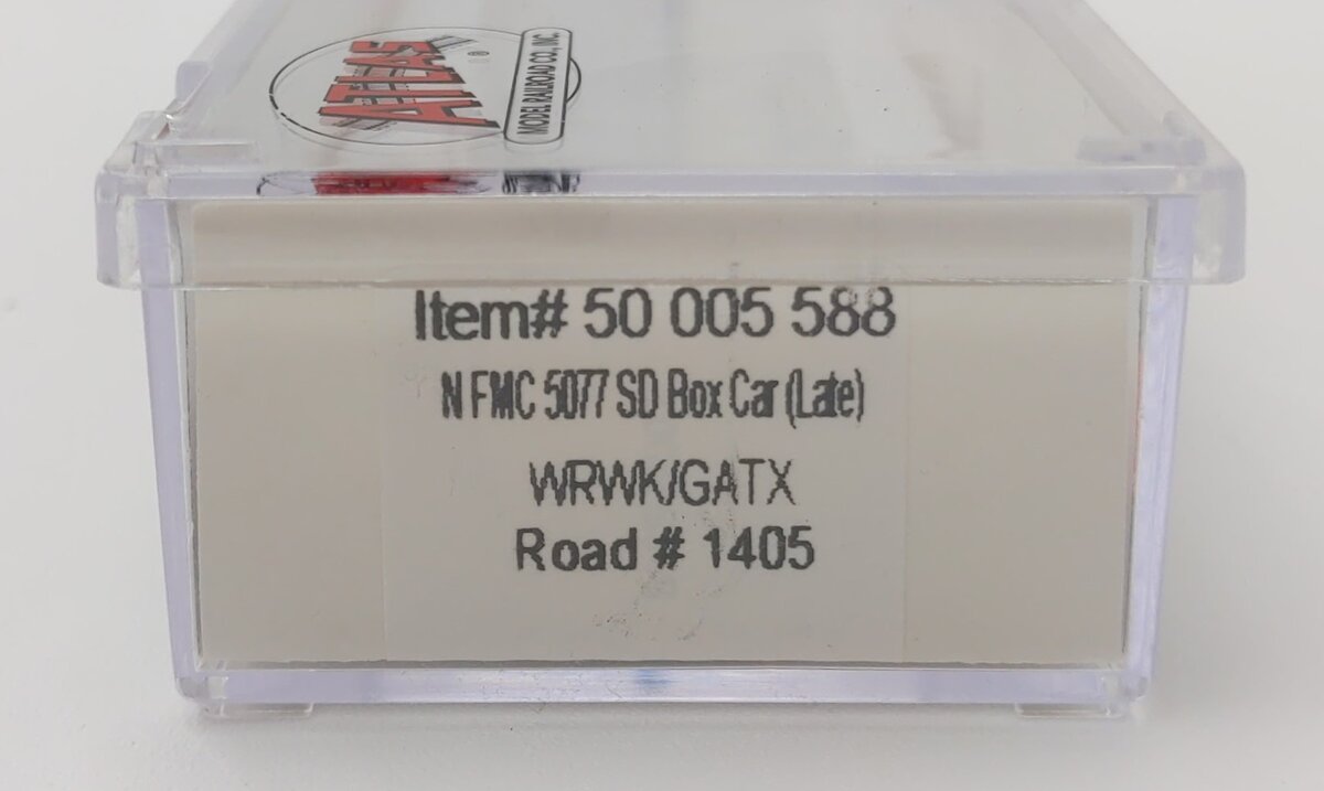 Atlas 50005588 N WRWK/GATX FMC 5077 Single Door Boxcar #1405