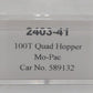 Trainworx Inc 2403-41 N Missouri Pacific 100T Quad Hopper #589132 LN/Box
