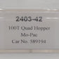 Trainworx Inc 2403-42 N Missouri Pacific 100T Quad Hopper Car #589194 LN/Box