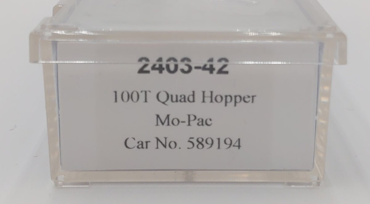 Trainworx Inc 2403-42 N Missouri Pacific 100T Quad Hopper Car #589194 LN/Box