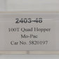 Trainworx Inc 2403-48 N Mo-Pac 100T Quad Hopper #582197