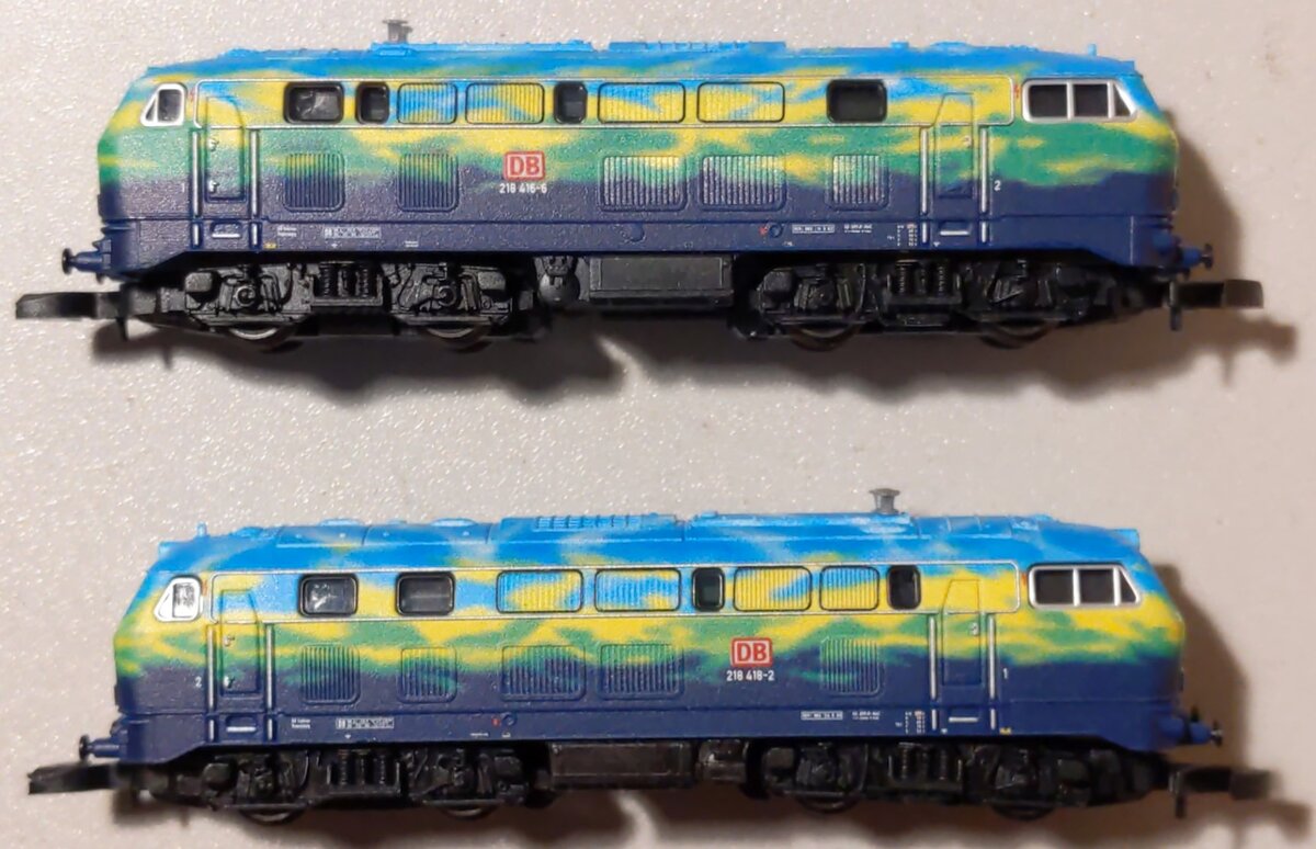 Marklin 88789 Z DB AG Class 218 Locomotive Set of Diesel Locomotives (Set of 2)