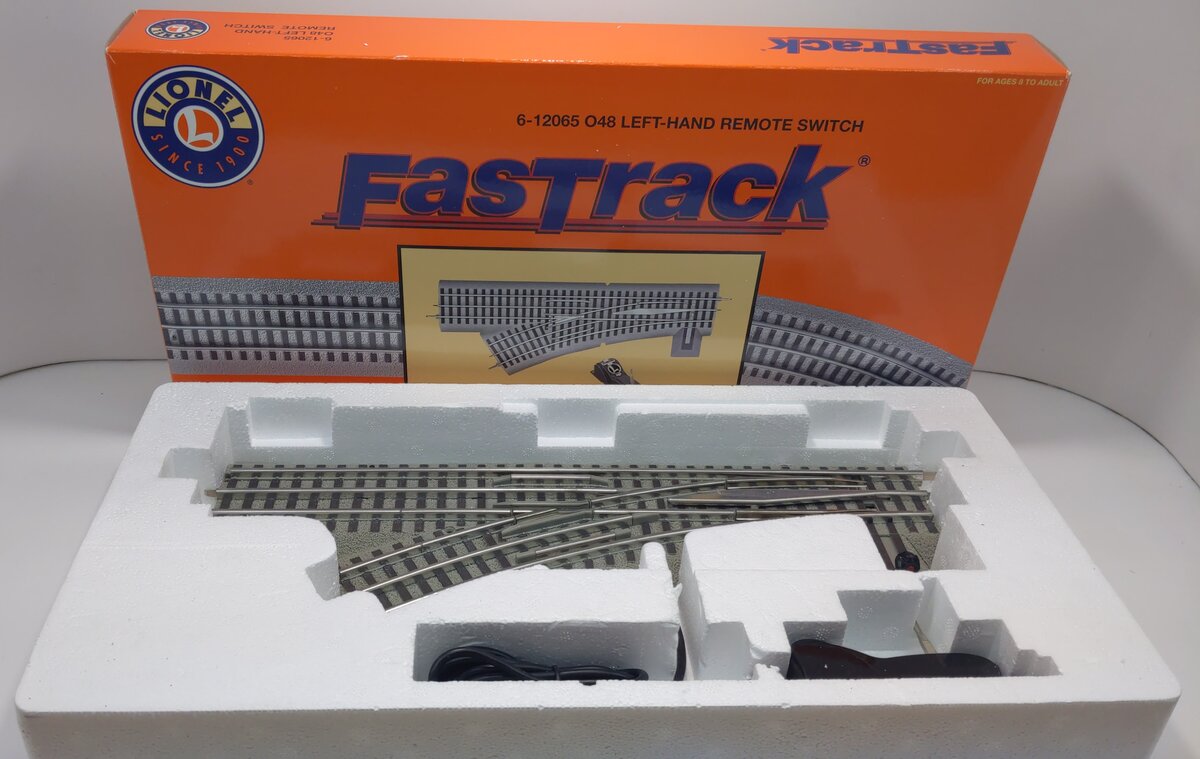 Lionel 6-12065 O Gauge O48 Left Hand Remote-Control 30° FasTrack Switch Turnout