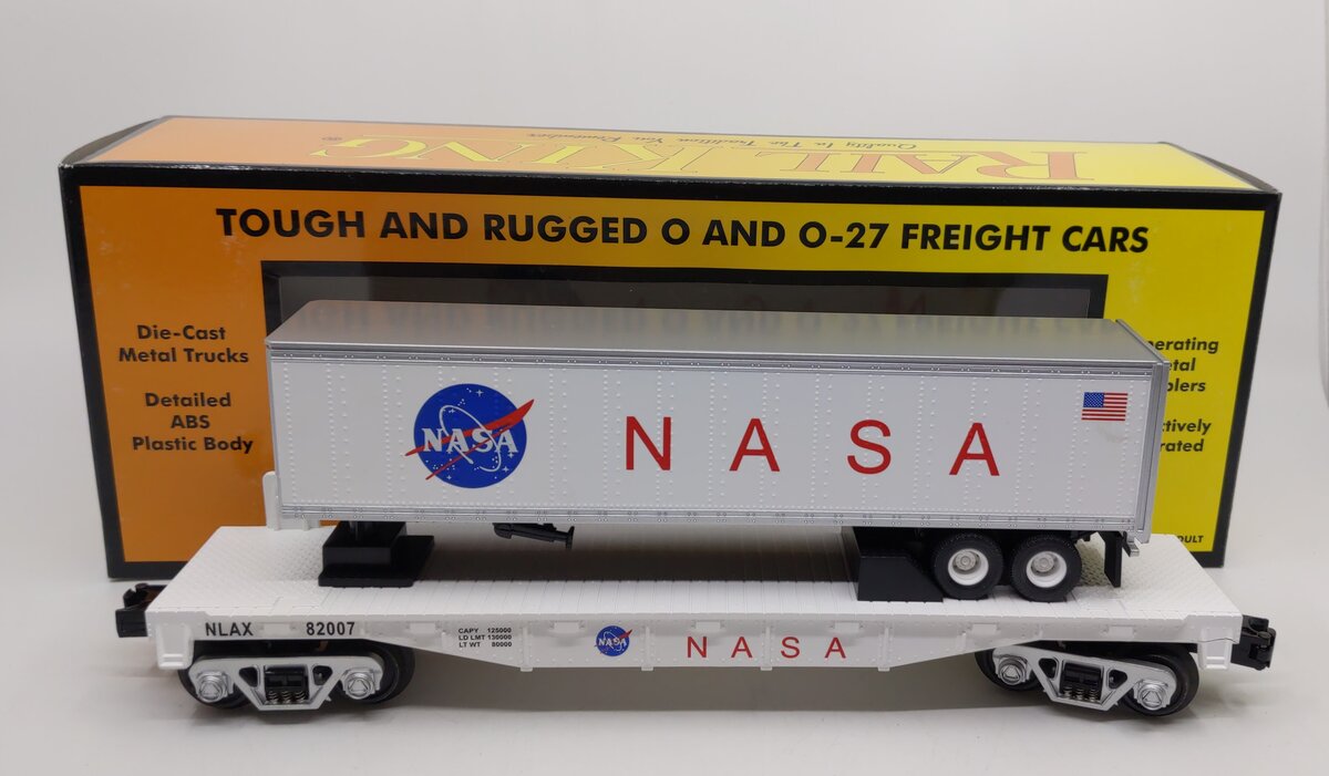 MTH 30-76260 O Gauge NASA Flatcar w/Trailer