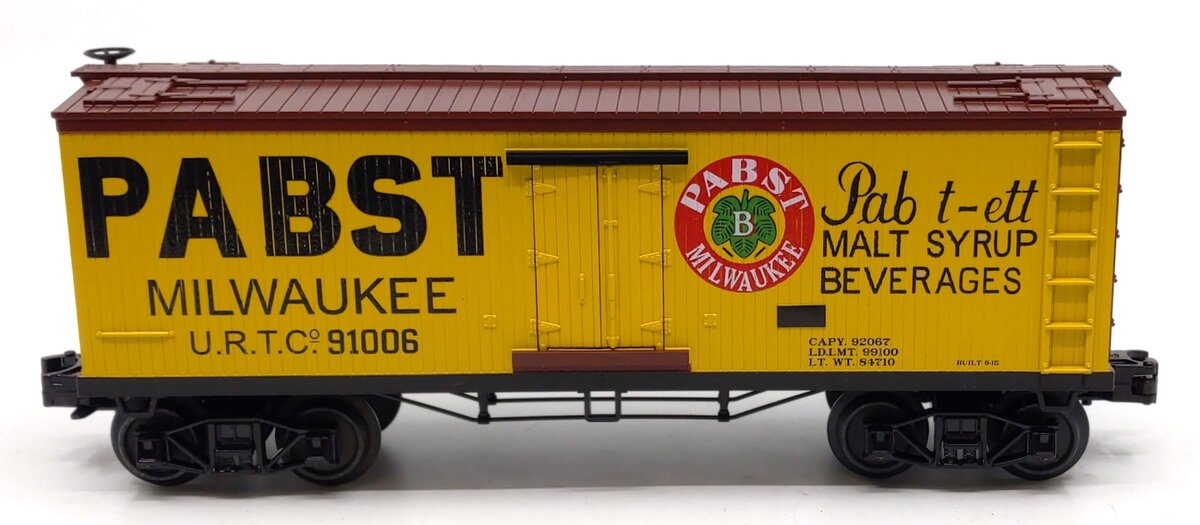 MTH 30-78209 O Pabst 19th Century Reefer Car #91006