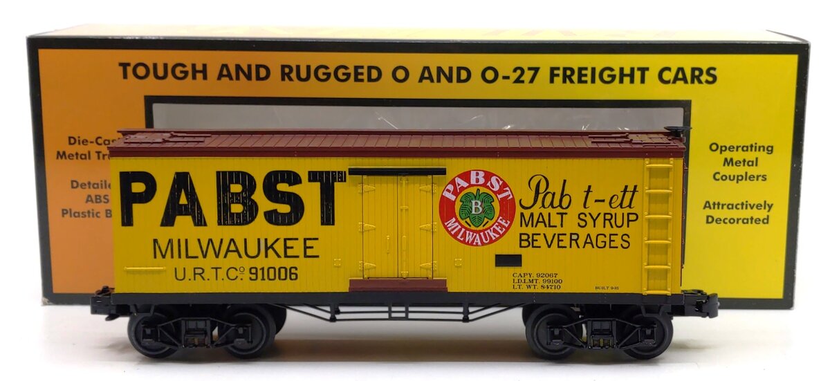 MTH 30-78209 O Pabst 19th Century Reefer Car #91006