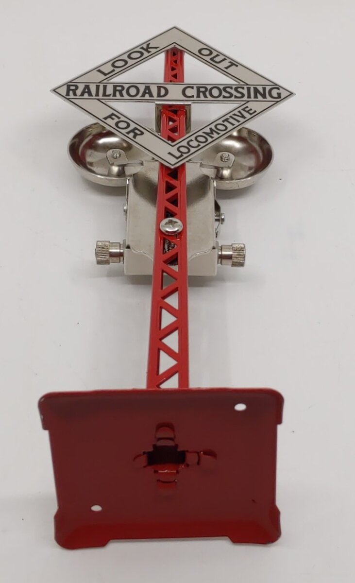 MTH 30-1036 O&O27 Gauge Red Tinplate Warning Bell Signal #69 W/Track Activation LN/Box