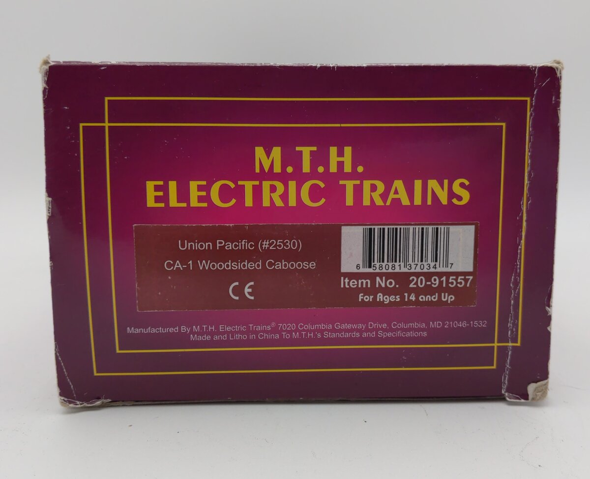 MTH 20-91557 O Union Pacific CA-1 Woodsided Caboose Car #2530