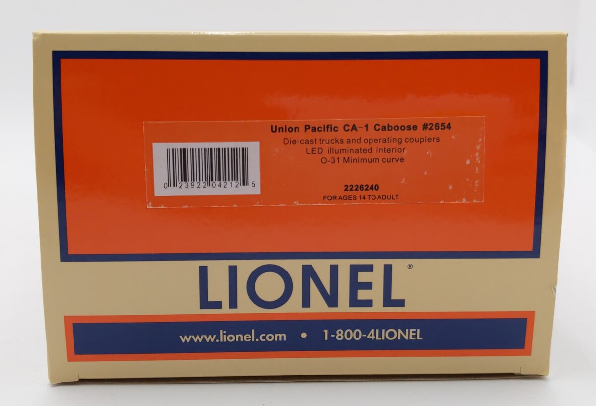 Lionel 2226240 O Union Pacific Drive With Care Everywhere CA-1 Caboose #2654