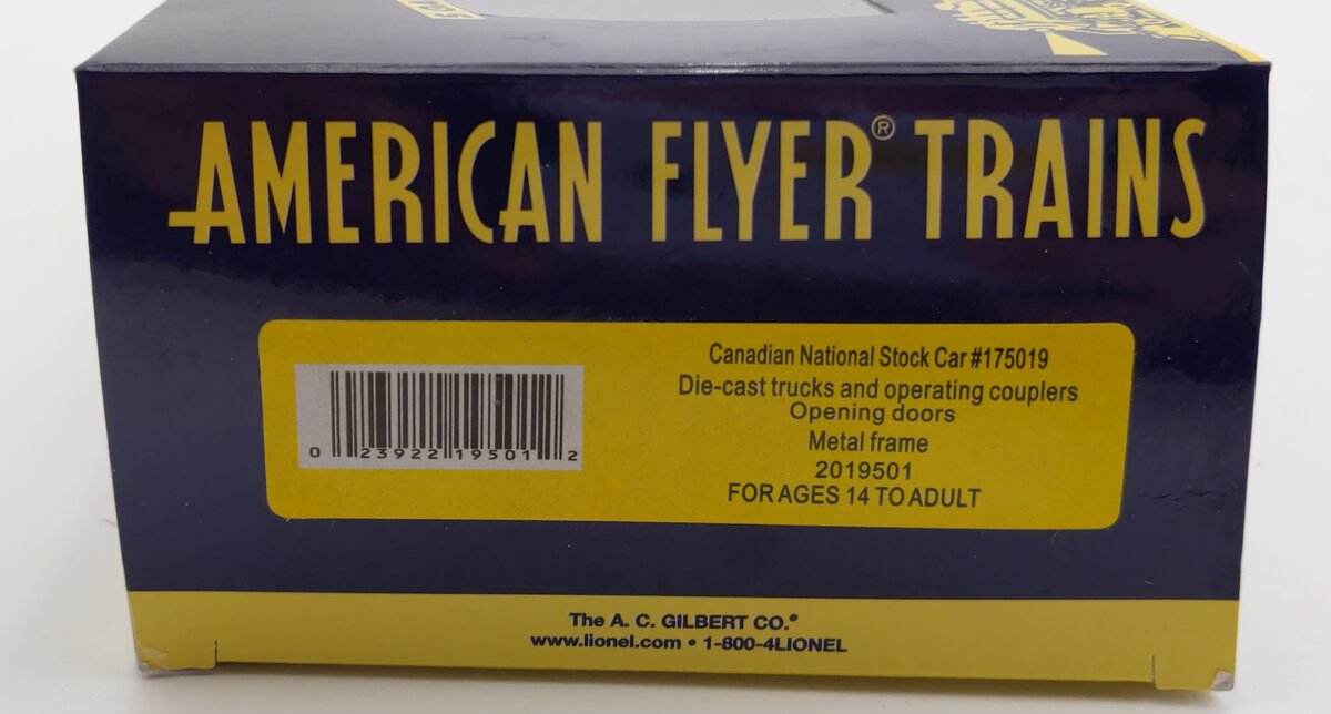 American Flyer 2019501 S Canadian National Stock Car #175019
