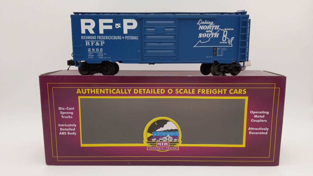 MTH 20-93744 O Richmond Fredericksburg and Potomac 40' Box Car #2892