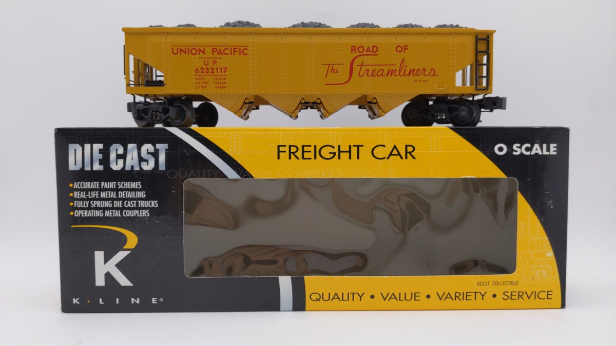 K-Line K623-2117 UP #87387 Die-Cast Hopper w/Coal Load LN/Box
