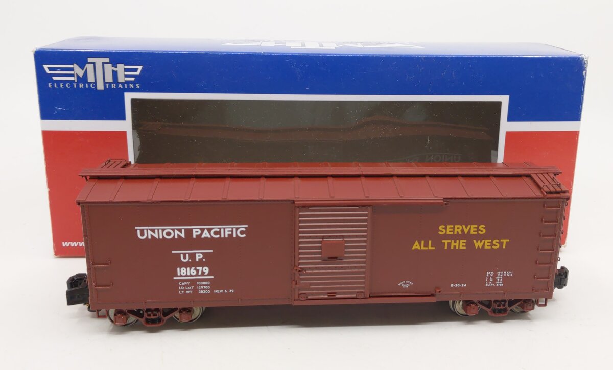 MTH 35-74014 S Gauge Union Pacific 40' Rebuilt Steel Box Car #181679